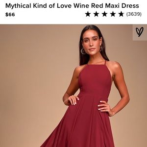 Lulus red wine dress- size small